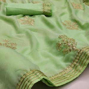 green-casual-wear-floral-gotta-work-chiffon-saree-130325