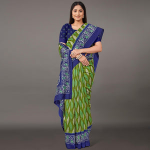 green-casual-wear-floral-printed-art-silk-saree-135415