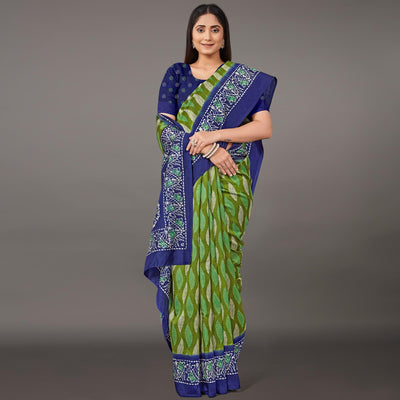 green-casual-wear-floral-printed-art-silk-saree-135415