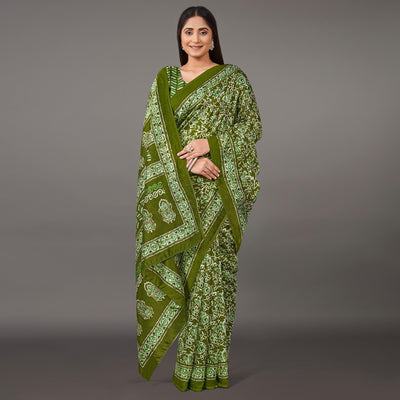 green-casual-wear-floral-printed-art-silk-saree-135419
