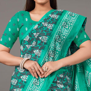 green-casual-wear-floral-printed-art-silk-saree-135452