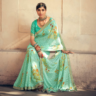 green-casual-wear-floral-printed-chiffon-saree-with-fancy-lace-127802
