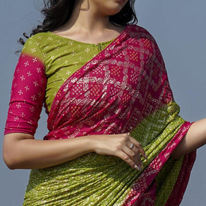 green-casual-wear-foil-printed-moss-saree-135522