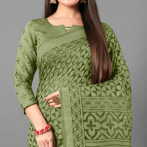 green-casual-wear-geometric-brasso-saree-111428