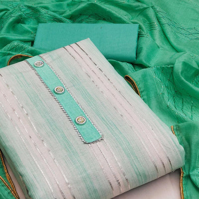 green-casual-wear-gota-patti-work-pure-cotton-dress-material-138625