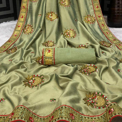 green-casual-wear-heavy-embroidered-stone-work-vichitra-saree-112299