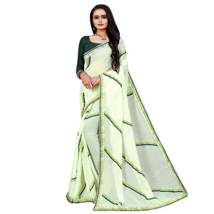 green-casual-wear-lace-work-chiffon-saree