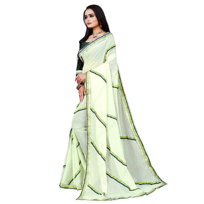 green-casual-wear-lace-work-chiffon-saree