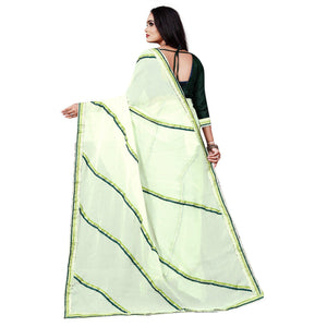 green-casual-wear-lace-work-chiffon-saree