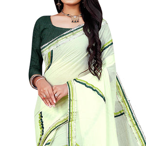 green-casual-wear-lace-work-chiffon-saree