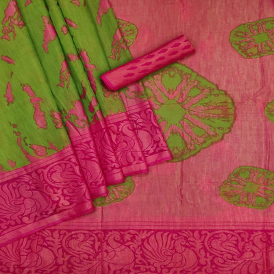 green-casual-wear-printed-art-silk-saree-140064