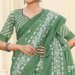 green-casual-wear-printed-art-silk-saree-141004