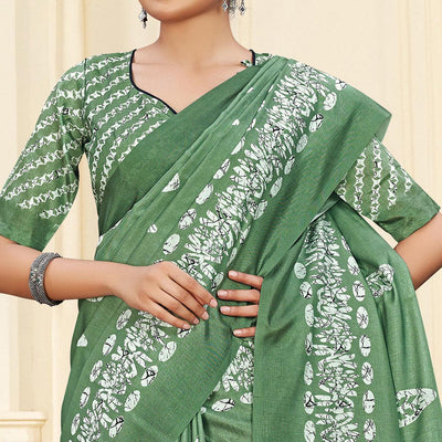 green-casual-wear-printed-art-silk-saree-141004