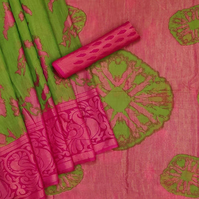 green-casual-wear-printed-art-silk-saree-140064