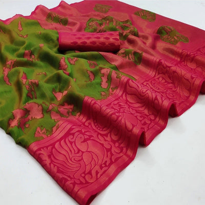 green-casual-wear-printed-art-silk-saree-140064