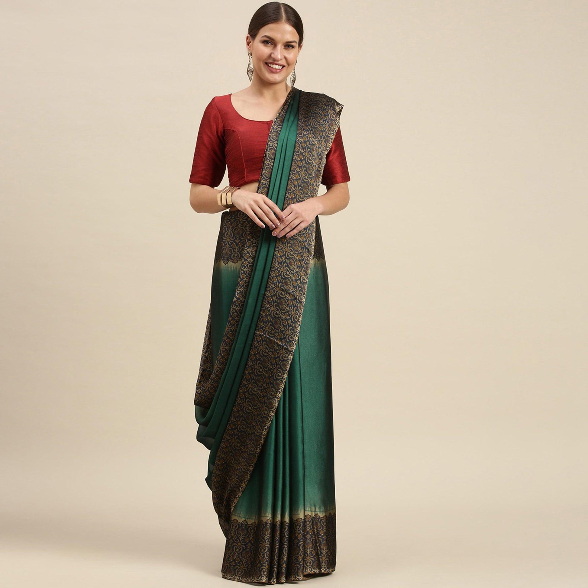 green-casual-wear-printed-art-silk-saree-140404