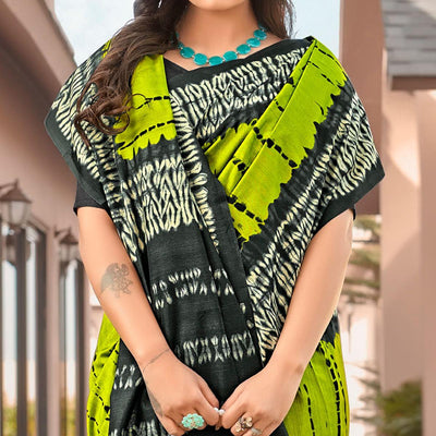 green-casual-wear-printed-bhagalpuri-sarees-138477