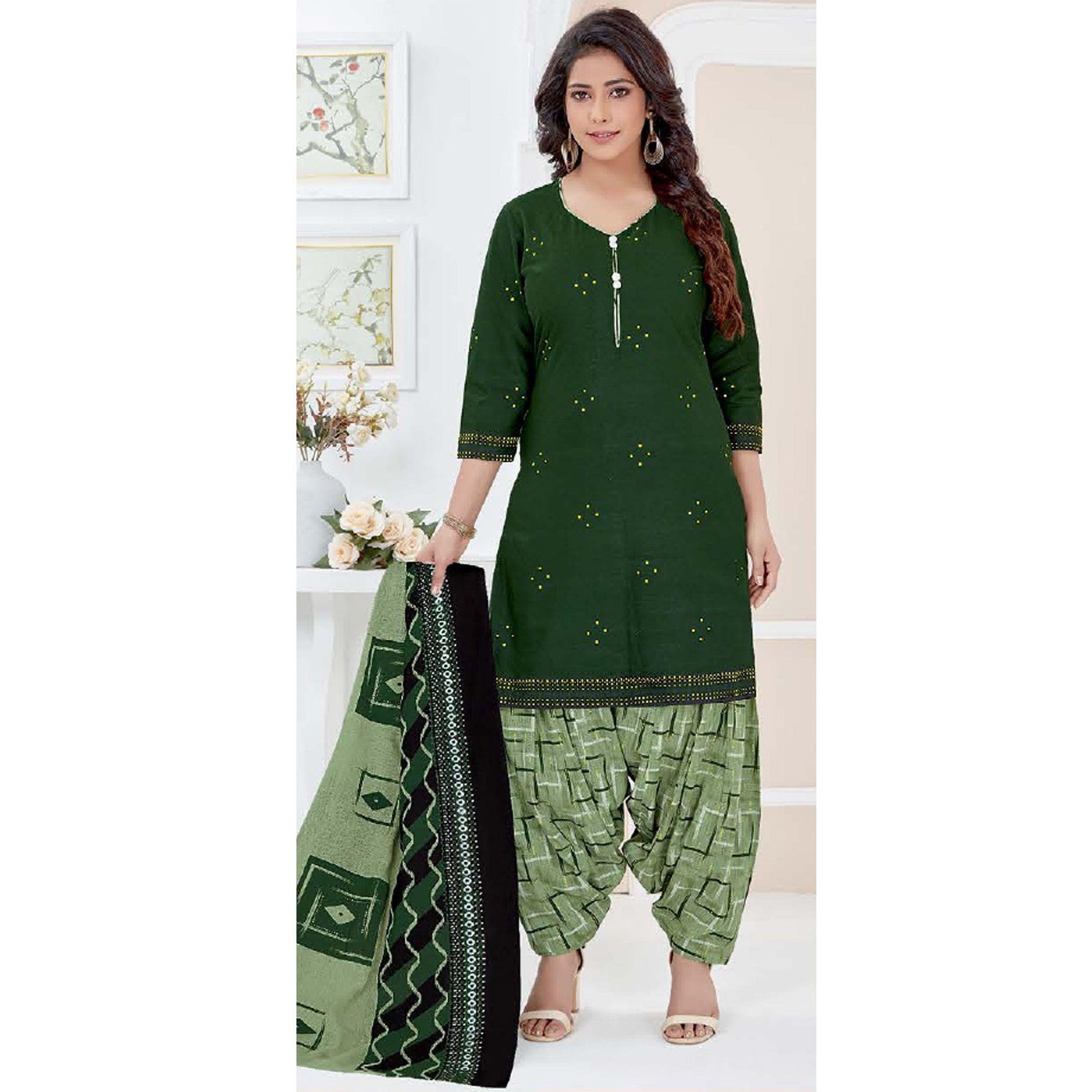 green-casual-wear-printed-cotton-patiala-dress-material-138692