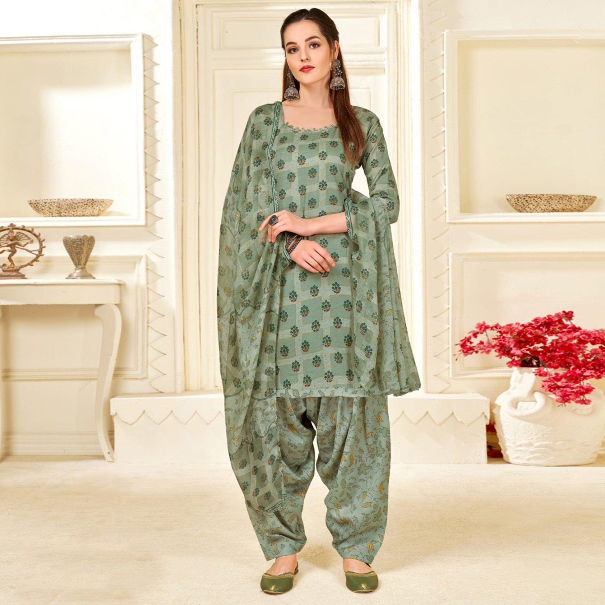green-casual-wear-printed-cotton-patiala-suit-139367