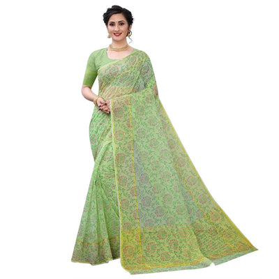 green-casual-wear-printed-cotton-saree-140418