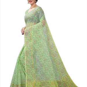 green-casual-wear-printed-cotton-saree-140418