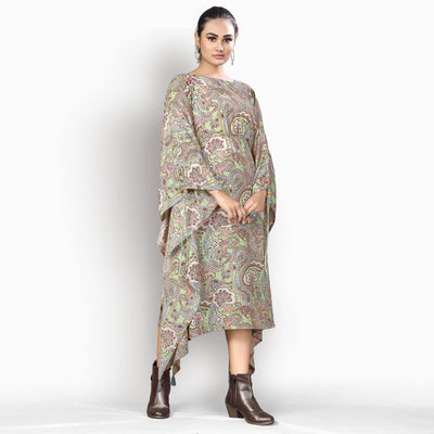 green-casual-wear-printed-georgette-kaftan-kurti-141776
