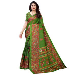 green-casual-wear-printed-jute-silk-saree-125452
