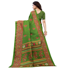 green-casual-wear-printed-jute-silk-saree-125452