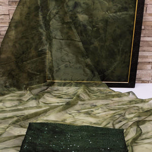 green-casual-wear-printed-organza-saree-137156