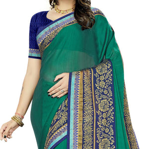 green-casual-wear-printed-rangoli-silk-saree-115464