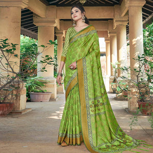 green-casual-wear-printed-silk-saree-135746
