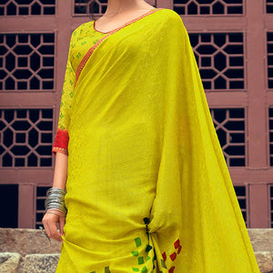 green-casual-wear-printed-silk-jacquard-saree-120589