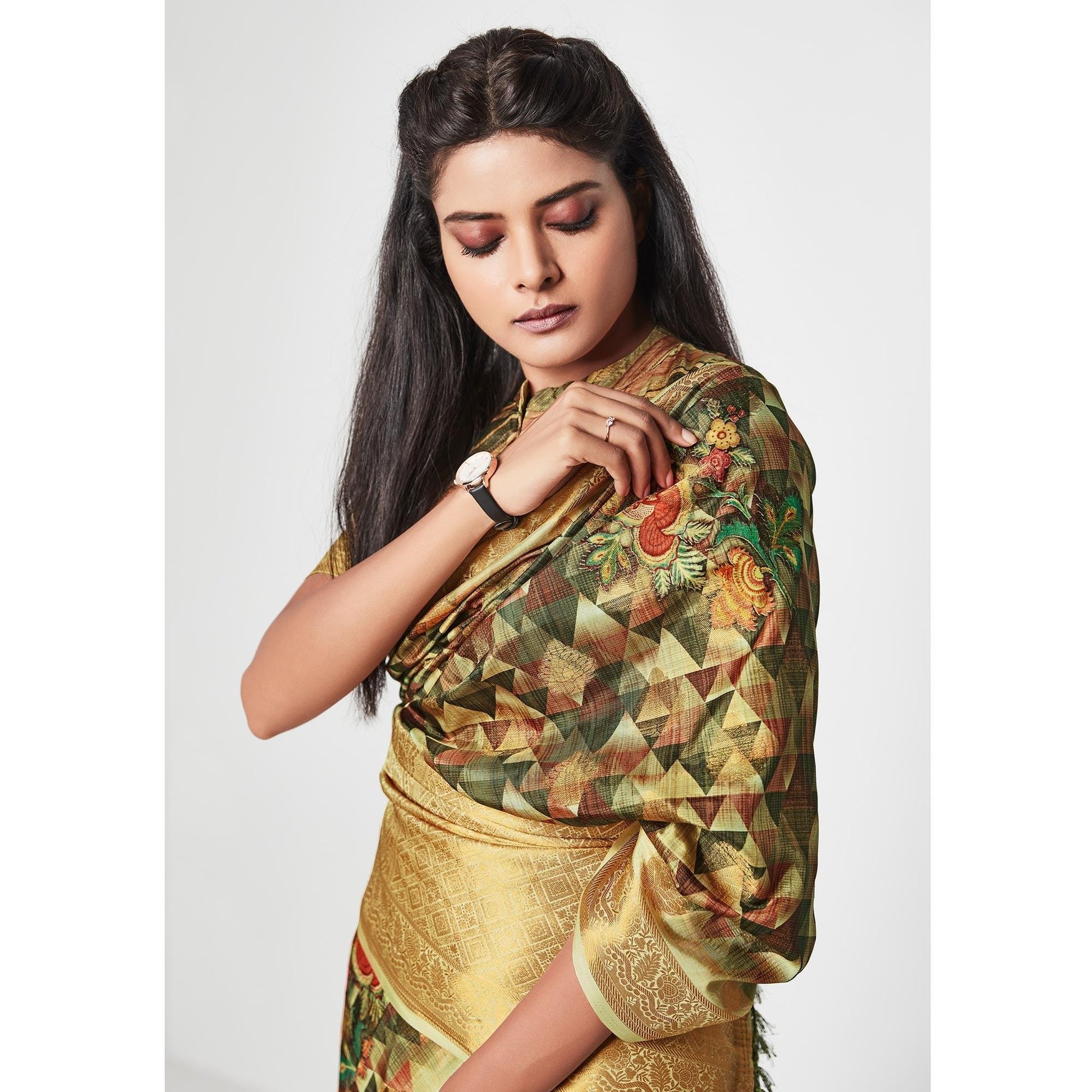 green-casual-wear-printed-soft-art-silk-saree-126762