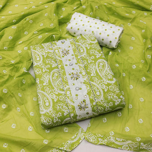 green-casual-wear-printed-with-embellished-cotton-dress-material-142107