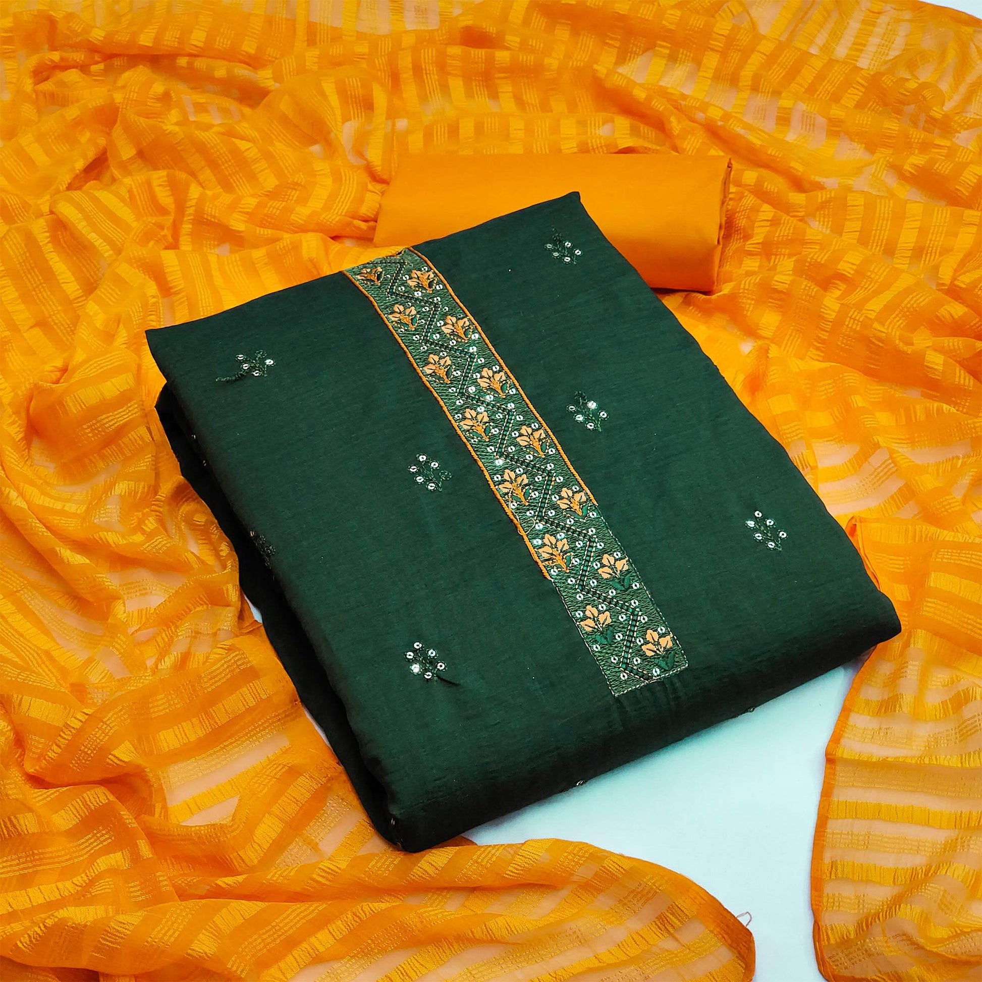 green-casual-wear-sequence-embroidered-chinon-silk-dress-material-138320