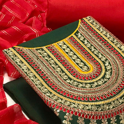 green-casual-wear-sequence-embroidered-slub-cotton-dress-material-138184