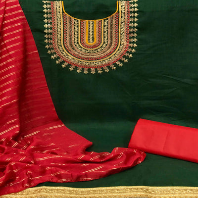 green-casual-wear-sequence-embroidered-slub-cotton-dress-material-138184