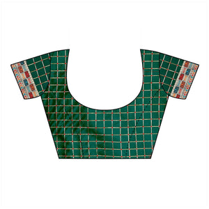 green-casual-wear-solid-heavy-vichitra-saree-136610
