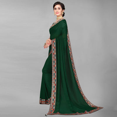 green-casual-wear-solid-heavy-vichitra-saree-136610
