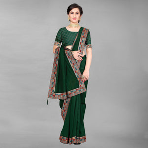 green-casual-wear-solid-heavy-vichitra-saree-136610