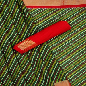 green-casual-wear-stripe-printed-chiffon-saree-140303