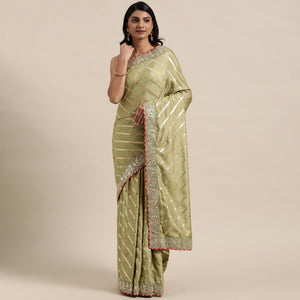 green-casual-wear-stripes-printed-georgette-saree-111223