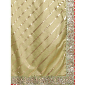 green-casual-wear-stripes-printed-georgette-saree-111223