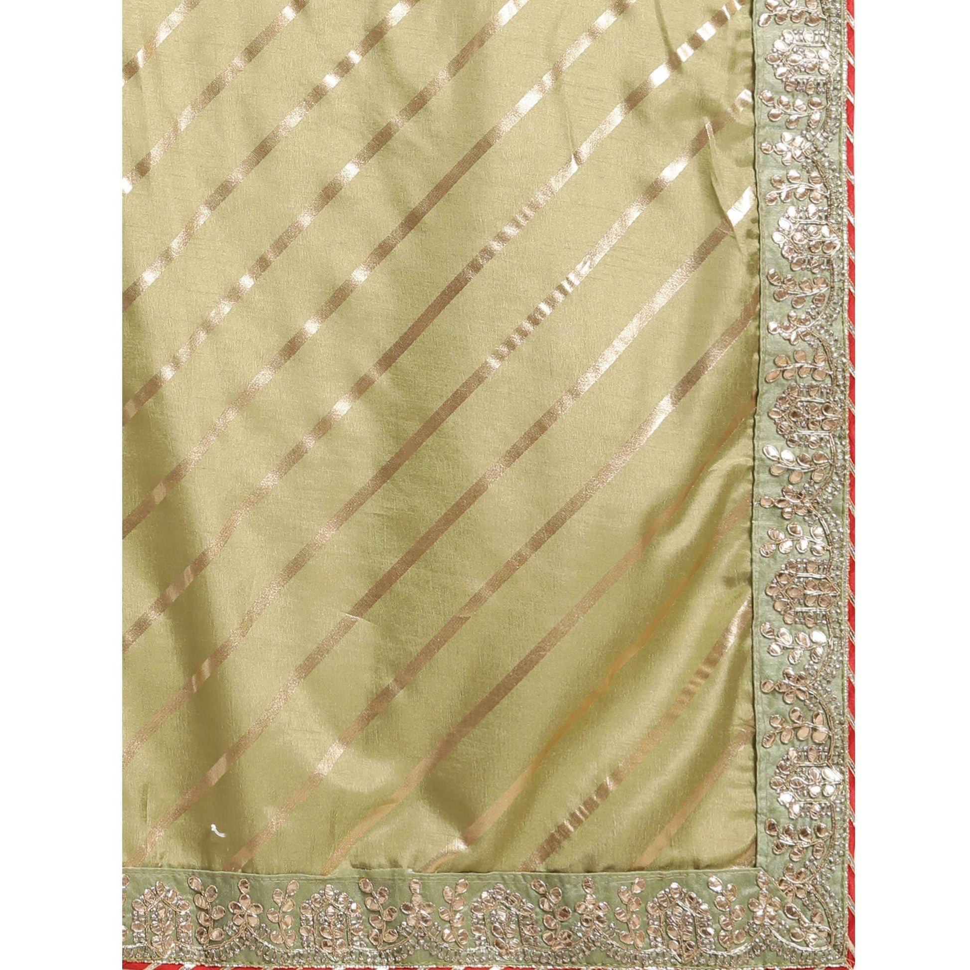 green-casual-wear-stripes-printed-georgette-saree-111223
