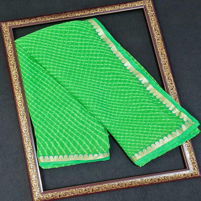 green-casual-wear-stripes-printed-georgette-saree-with-border-119455