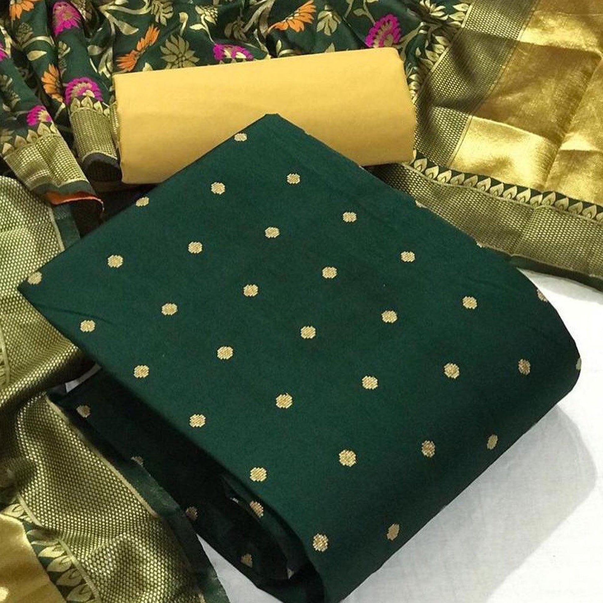 green-festive-wear-woven-banarasi-silk-dress-material-110794