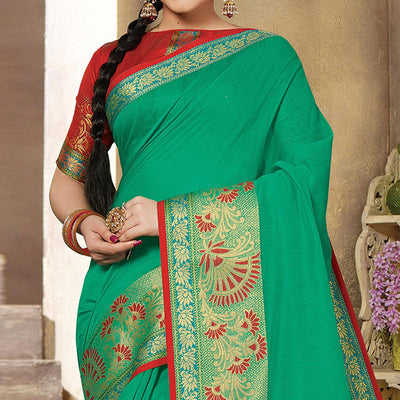 green-casual-wear-woven-cotton-handloom-saree-115498