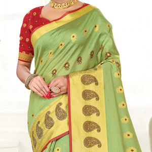 green-casual-wear-woven-cotton-handloom-saree-115721