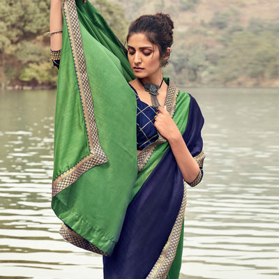 green-casual-wear-woven-vichitra-silk-saree-121535