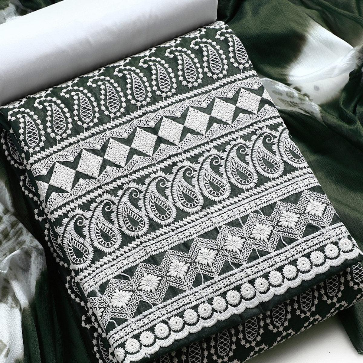 green-chikankari-work-poly-cotton-dress-material